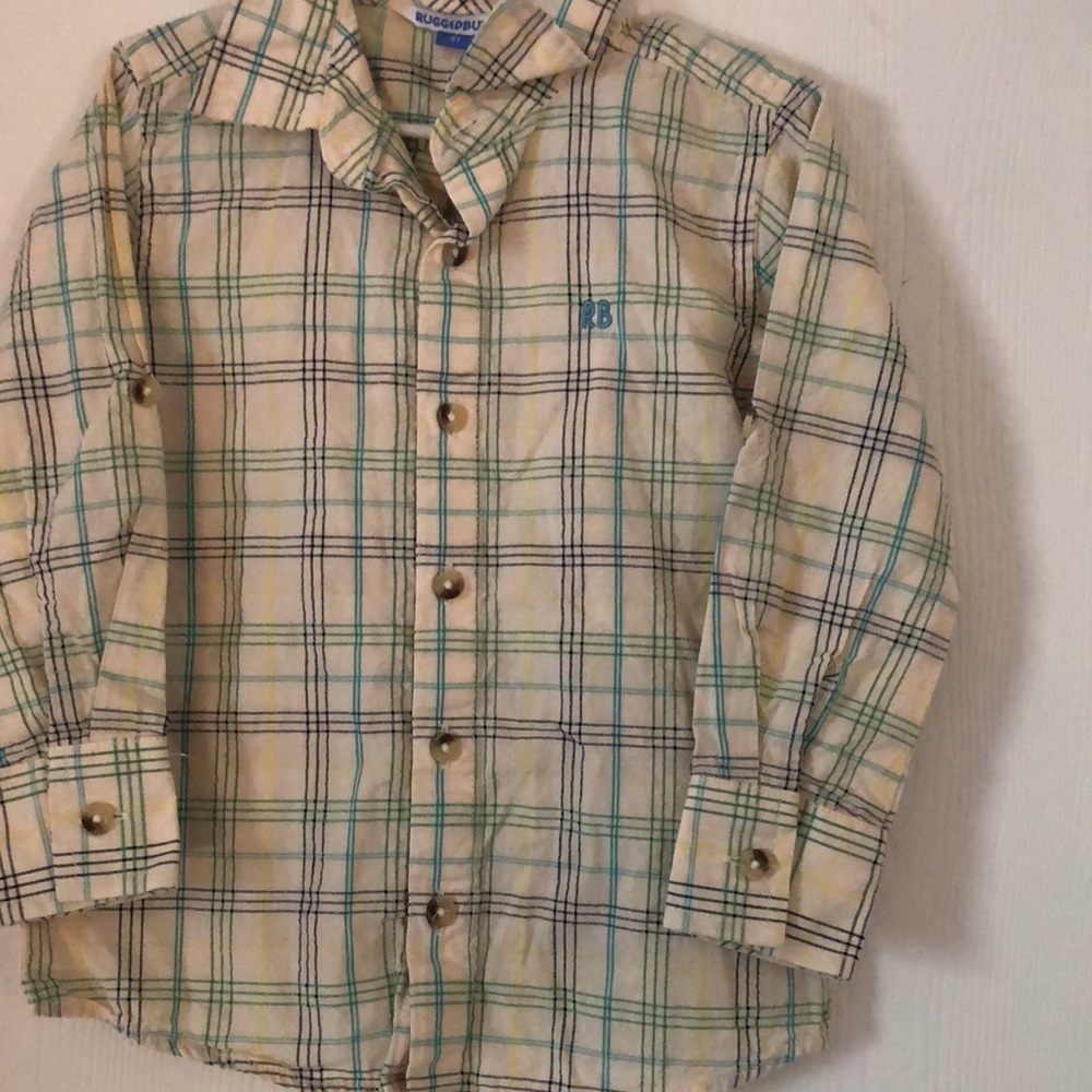 Boys rugged butts fall plaid flannel long sleeve shirt